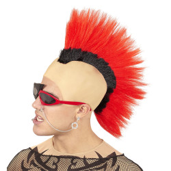 Paruka pankáče s červeným čírem